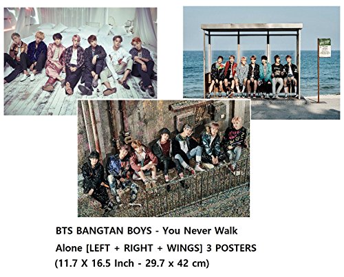 BigHit Entertainment BTS Bangtan Boys - You Never Walk Alone [Left + Right + Wings] 3 Posters(42 x 29.7cm)