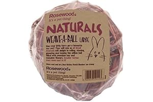 Rosewood Naturals Edible Weave-a-Ball, Small Animal Treat and Toy for Rabbits, Guinea Pigs, Chinchillas, Degus, Hamsters, Gerbils, Mice and Rats (Pack of 1)