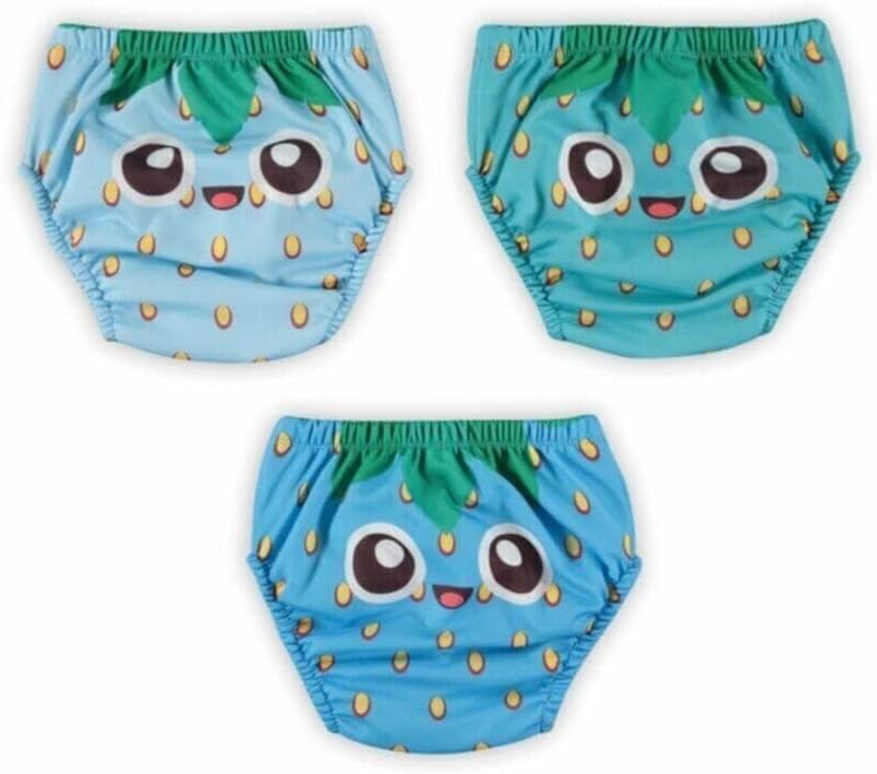 Mom's Lab Poopes Yıkanabilir 3'Lü Kombin Erkek Neşeli Çilek Alıştırma Külodu 1-2-3-4 Yaş