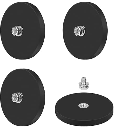 thumbnail image 2 of Magnetpro 2-Pack Super Strong Rubber Coated Mounting Magnets - Over 55kg Holding Power, Outdoor Use 2 of 10