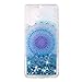 Produktbild Miagon Flüssig Hülle für Huawei P30 Pro,Glitzer Weich Treibsand Handyhülle Glitter Quicksand Silikon TPU Bumper Schutzhülle Case Cover-Blau Totem Blume