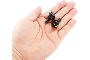 Inovey 2Pcs Auto Tergicristallo Anteriore Lavacristallo Ugello Jet Compatibile Con Peugeot 206 307 406 407 207 208 308 508 2008 3008 4008 6008 301 408 - nero- 2pcs