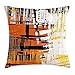 Produktbild Dekokissen Kissenbezug Absurdes gestreiftes modernes Grafik-Expressionist-Bild-vibrierende Pillow Cushion Cover Pillowcase,45x45 cm