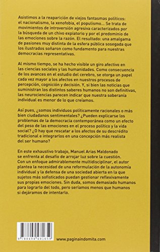 Book's Cover of La democracia sentimental: Política y emociones en el siglo XXI