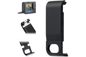 YALLSAME Aluminium Side Door for Hero 13 12 11 10 9 Black Battery Cover Replacement Easy Charging Ideal for Vlog, Interviews, Continuous Recording, Repairing Camera Accessories for GoPro 9 10 11 12