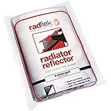 Radflek - Pannelli termoriflettenti per termosifoni, con strisce adesive termoriflettenti Radstik, confezione da 5 pannelli e