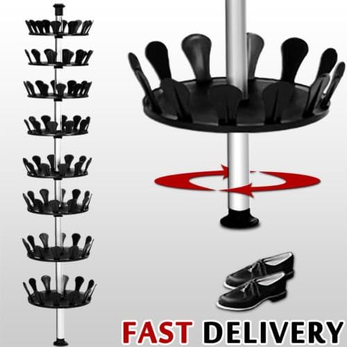Generic DYHP-A10-CODE-6001-CLASS-1-- Telescopic Shoe Rack ack Shoes Organizer er Te Shoe Storage Stand Carousel Shoe Tree ousel Rack Stand torage --DYHP-UK10-160920-59