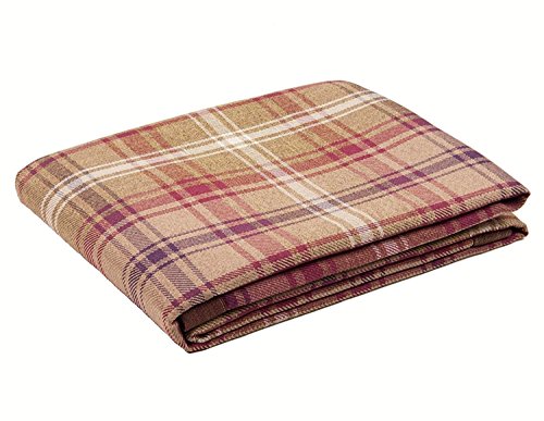 McAlister TextilesAngus Tartan Bed Runner To Fit Single Double & Kingsize Beds Mulberry Purple 50 Cm x 240 Cm - 20 x 94 Inches