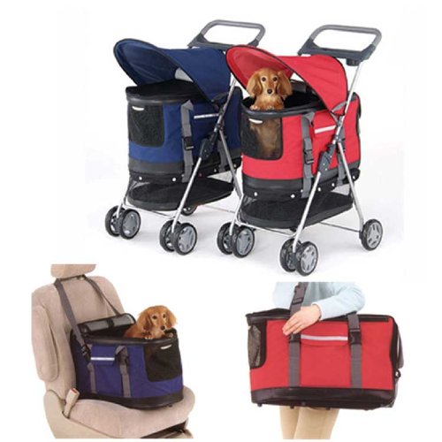 PET-STROLLER-PUSHCHAIR-FOR-PETS-IN-PINK-COLOUR-all-in-one-pet-stroller-pet-carrier-dog-car-seat