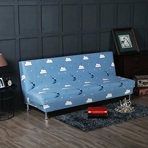 Greencolourful Sofa Cover Nights Of Summer Pattern Flocking Foldable Sanding Sofa Bed Cover without Armrest Towel Universal All Covered