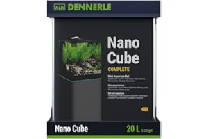 Dennerle Nano Cube Complete, 20 Liter - 25 x 25 x 30 cm - Mini Aquarium Komplettset