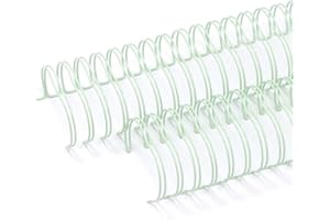 Craftelier - Kit de 2 Espirales de Anillas Dobles para Encuadernar Álbumes, Cuadernos, Agendas o Calendarios | Ideal para Proyectos de Scrapbooking y Manualidades | Ø 3,81 cm (1.5") - Color Mint