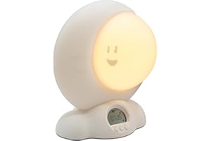 KIDYWOLF KIDYMOON Le réveil indicateur de Sommeil, réveil progressif, Horloge électronique, éclairage progressif et instructif, Sons de Nature, réveil Enfant Jouet Enfant Cadeau Enfant