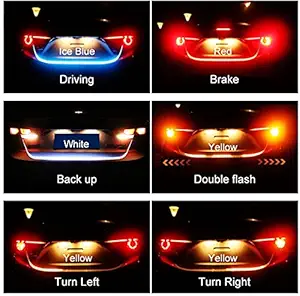 AUTOFORMERS Flow LED Strip | Flexible Car Exterior Tail Gate Trunk Light | Waterproof Decorative Led Lamp Strip | Tail Dicky Boot Streamer Brake | Turn Signal Light | Works with All Cars