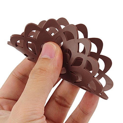 YOKIRIN 3x PVC Silikon Untersetzer aus Filz für Tisch und Bar als Glasuntersetzer / Getränkeuntersetzer für Glas und Gläser Rot + Grün + Braun(Durchmesser:9.5cm) - 6