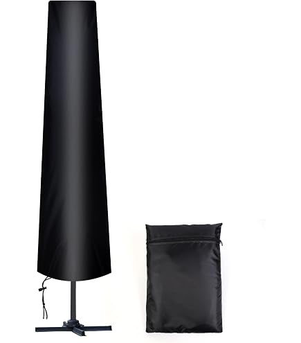 Outsunny Housse de protection imperméable pour parasol droit avec fermeture éclair et cordon de