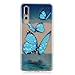 Produktbild Huawei P20 Pro Hülle,Huawei P20 Pro Transparent Silikon Handyhülle,Roreikes Dünn Schlank Soft Flex TPU Silikon Transparent Softcase Handytasche Gemustert Kratzfest Durchsichtige Schutzhülle Skin Schale Stoßdämpfend Bumper Einfaches Muster Design für Huawei P20 Pro