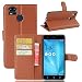 Produktbild Owbb Hülle für Asus Zenfone 3 Zoom S ZE553KL Ultra Schlanke Handyhülle Premium PU Ledertasche Flip Cover Wallet Case mit Stand Function Innenschlitzen Design Braun