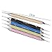 5 PCS Double Side Nail Art Dotting Pens Aluminum Marbleizing Painting Dot Pen Makeup Tool