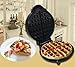 Produktbild LUCKY-U Waffeleisen, Eisen-Maschine Elektrische Rostfreie Antihaft-Beschichtungs-Rezepte Tiefe Kochende Temperaturüberwachung - Schwarzes