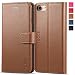 Produktbild iPhone 8 Hülle,iPhone 7 Hülle, iPhone 8 Lederhülle, TUCCH Handyhülle im Brieftasche-Stil für iPhone 8/7. Schutzhülle [Lebenslange Garantie] mit [aktualisierter TPU Innenschale] [Aufstellfunktion] [Kartenfach] [Magnetverschluss], extra dünn,Braun