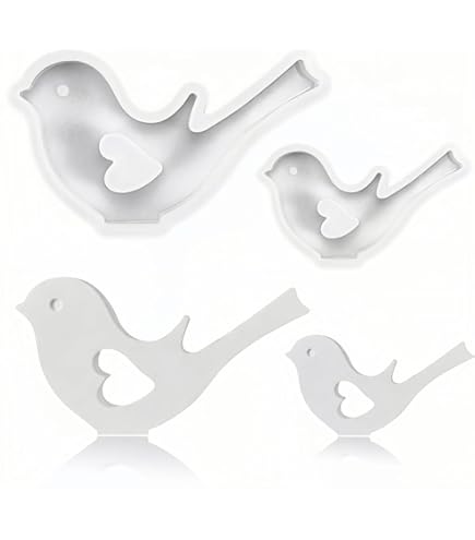 Tadpolez Silikonformen Vogel 2 Stück - Für Gips, Seife, Schokolade & Kerzen DIY