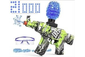 BuYou Gel Blaster Soft Bullet AKM-47 Electric with 21,000 Ammo for Teenagers and Adults Green (Green Camouflage) 14+