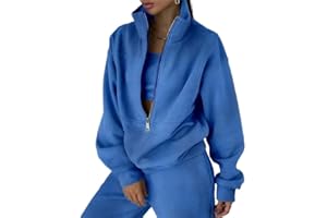 Dihope Sportiva Donna Completa Invernale Tuta 2 Pezzi Felpa con Cappuccio a Maniche Lunghe Elegante e Pantaloni Caldo Tinta unita Completi con Tasca l'autunno Per Jogging Yoga Sportiva Casual