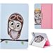 Produktbild Samsung Galaxy Tab S3 (2017) 9.7 Lederhülle - KingSang Brieftasche Schutzhülle Samsung Tab S3 SM-T825 Tasche Hülle Leder Schale für Samsung Galaxy Tab S3 SM-T825 SM-T820NZ (9.7 Zoll) Ledertasche Case Cover mit Ständer und Kartenfächer Funktion, Eule