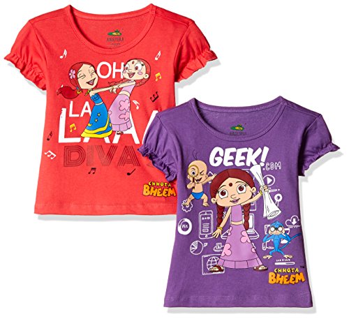 Chhota Bheem Girls T-Shirt (Pack of 2) RS.149 (70.00% Off) - Amazon