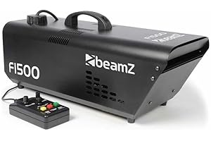 BeamZ Fazer F1500 - Machine à fumée Professionnelle, 1500 Watts, Machine à fumée avec Télécommande 3m, Réservoir 2L, Mode Stand Alone ou DMX