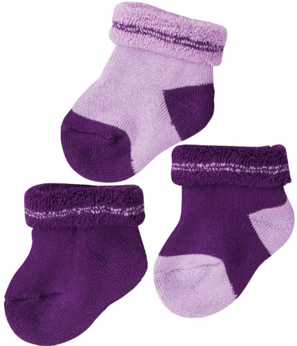 Baby Butt Newborn socks, 3-pk terry violet size 0 - 3 Monate
