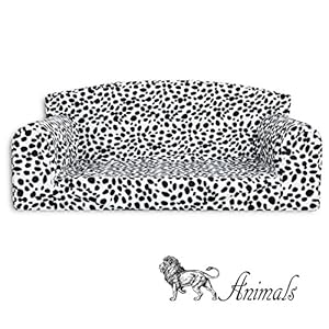 Animal – Sofá para mascota, diseño de dálmata,cama de 3 tamaños para perro,funda de material de alta calidad,fabricado en el Reino Unido