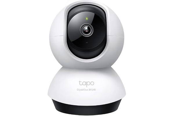 Tapo 2.5K(4MP) Caméra de Surveillance WiFi intérieure 360°, Détection Humaine AI Suivi Intelligent, Sirène et détection de Mouvement, Audio bidirectionnel, Compatible Alexa pour Bébé/Animaux C220