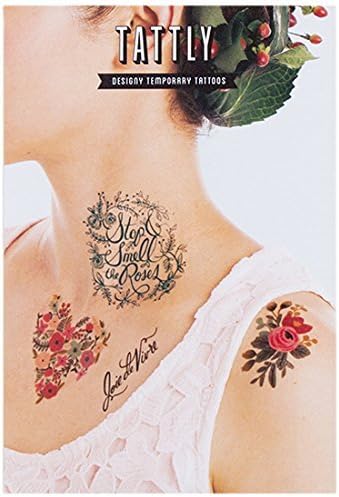 Tattly Temporary Tattoos Floral Set, 1 Ounce by Tattly Temporary Tattoos