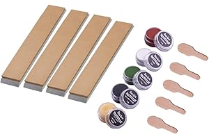 ‎BACHER BACHER Strop 4szt. do systemów ostrzenia kątowego Ganzo, Apex Edge, Ruixin i KKmoon w zestawie Pasty Polerskie i Balsam