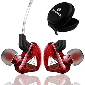 REDAMANCY 6T-QZ Wired In Ear Earphone with Mic (Red)