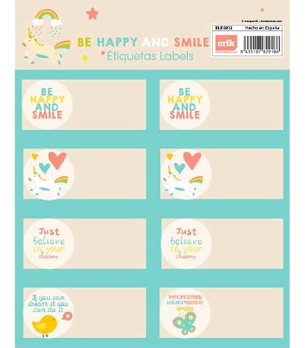 Étiquettes Autocollantes BT21 Grupo Erik - Pack De 16 (8x4 Cm) - Pour Fournitures Scolaires Et Cadeaux