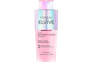 L'OREAL PARIS L'Oréal Paris Elvive Shampoo, Per Capelli Spenti e Porosi, Capelli Setosi, Con Acido Glicolico, Senza Solfati, Glycolic Gloss, 200 ml