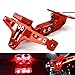 Produktbild RUILITECH Universal Adjustable Motorcycle License Plate Holder License Plate Bracket Holder with Led Light (rot)
