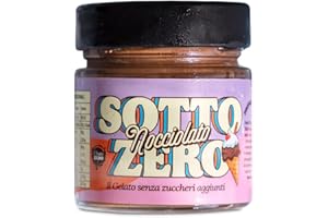 Choco Zero Sotto Zero Preparato per Gelato Crema Spalmabile Senza Zuccheri Aggiunti Senza glutine, Senza Lattosio Vasetto da 250g Facile da Preparare (Nocciolato)