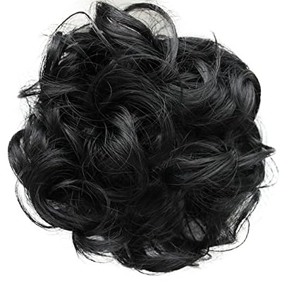 PRETTYSHOP Postiche Cheveux En Caoutchouc Chouchou Scrunchy Chignons VOLUMINEUX Bouclés Ou Chignon Décoiffé Différentes Couleurs G1E