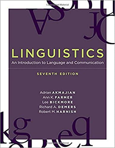 Linguistics – An Introduction to Language and Communication 7e (The MIT Press)