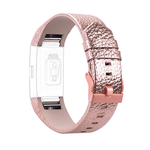 Armband für Fitbit Charge 2, Rosa Schleife Fitbit Leder Replacement Wrist Band Watchband Fitness Strap Uhrenarmband Ersatzband mit Metallschließe für Fitbit Charge 2 Rose Gold Armband für Fitbit Charge 2, Rosa Schleife Fitbit Leder Replacement Wrist Band Watchband Fitness Strap Uhrenarmband Ersatzband mit Metallschließe für Fitbit Charge 2 Rose Gold