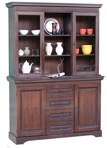 4.4.3.5.2695: schöner Buffetschrank - Eiche teilmassiv - Buffet - Vitrinenschrank - Esszimmerschrank - kolonial gebeizt