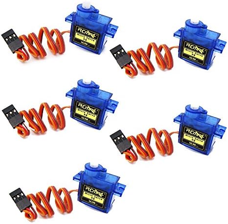 RCmall SG90 9g Mini Servo Motor Low Cost Micro SG90 180 Degrees for RC Helicopter Airplane Car Boat (5pcs)