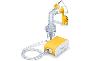 Beurer IH 58 Nébuliseur pour enfant et bébé, inhalateur de médicaments liquides, pour une inhalation efficace haute performance et un temps d'inhalation court