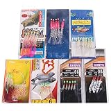 El surtido de aparejos Mackerel consta de 7 paquetes diferentes, colores y modelos estrictamente seleccionados con varios tamaños de ganchos de rango de # 6 a 5/0.