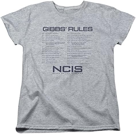 Ncis - Womens Gibbs Rules T-Shirt, Medium, Athletic Heather