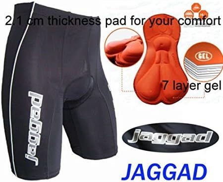 3D Padded Coolmax Cycling shorts - Red, Blue or black - by Jaggad, improve your personal best with lightweight, wicking material, keeping you comfortable longer (black, Medium (29"-31"))